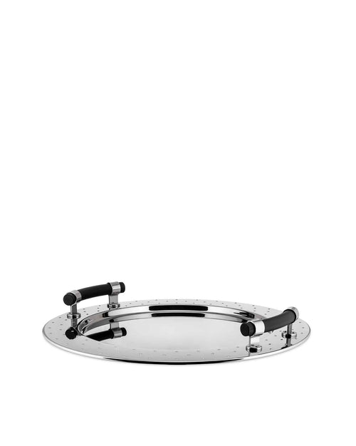 MGVASS black Round tray with handles Alessi 3