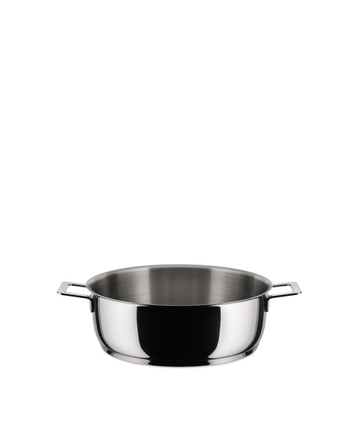 Pots&Pans Ø cm 24.00 || Ø inch 9½″ Low casserole with two handles Alessi