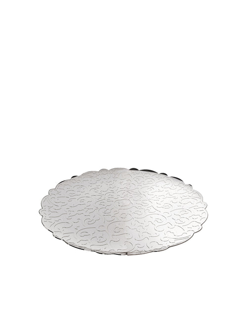 Dressed stainless steel, cm 35 || inch 13¾″ Round tray Alessi