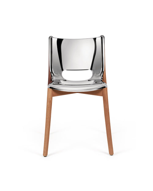 Poêle Collection mirror polished Monoshell chair Alessi