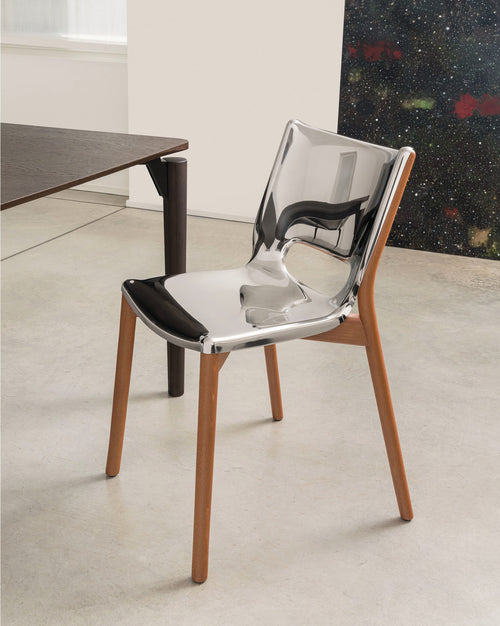 Poêle Collection mirror polished Monoshell chair Alessi 1