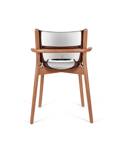Poêle Collection mirror polished Monoshell chair with armrests Alessi 4