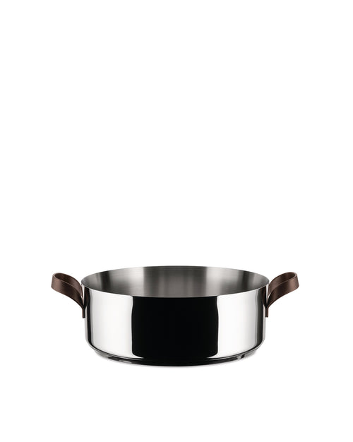 Edo cm 24 || inch 9½″ Low casserole with two handles Alessi