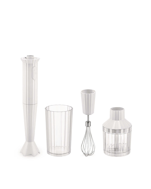 Plissé white Hand blender set. US plug Alessi