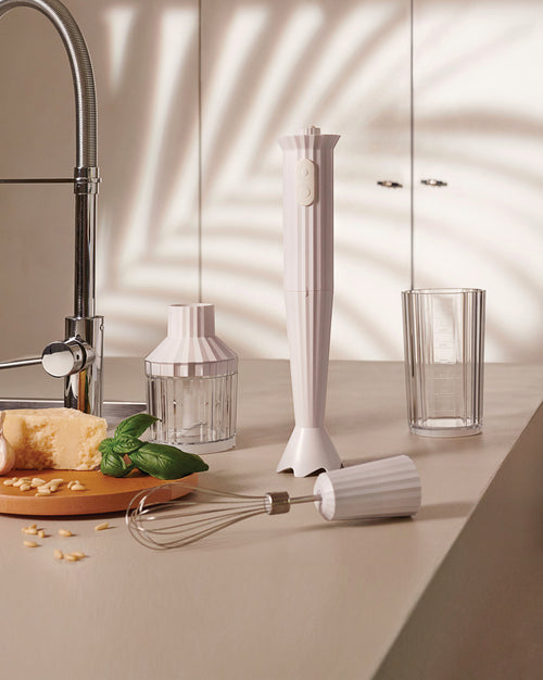 Plissé white Hand blender set. US plug Alessi 6
